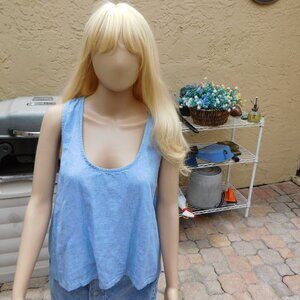 Unbranded Denim Blue Tunic Top – Size Small, Perfect for Layering